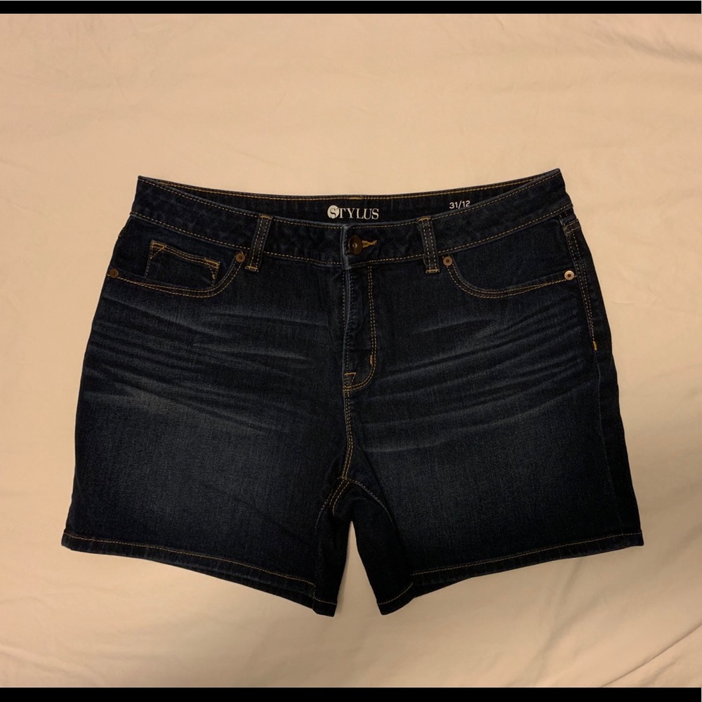 Dark denim shorts